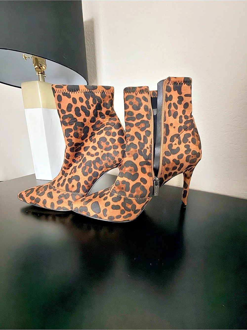 Worn Once - Jessica Simpson Leopard Print Ankle Booties US 8.5